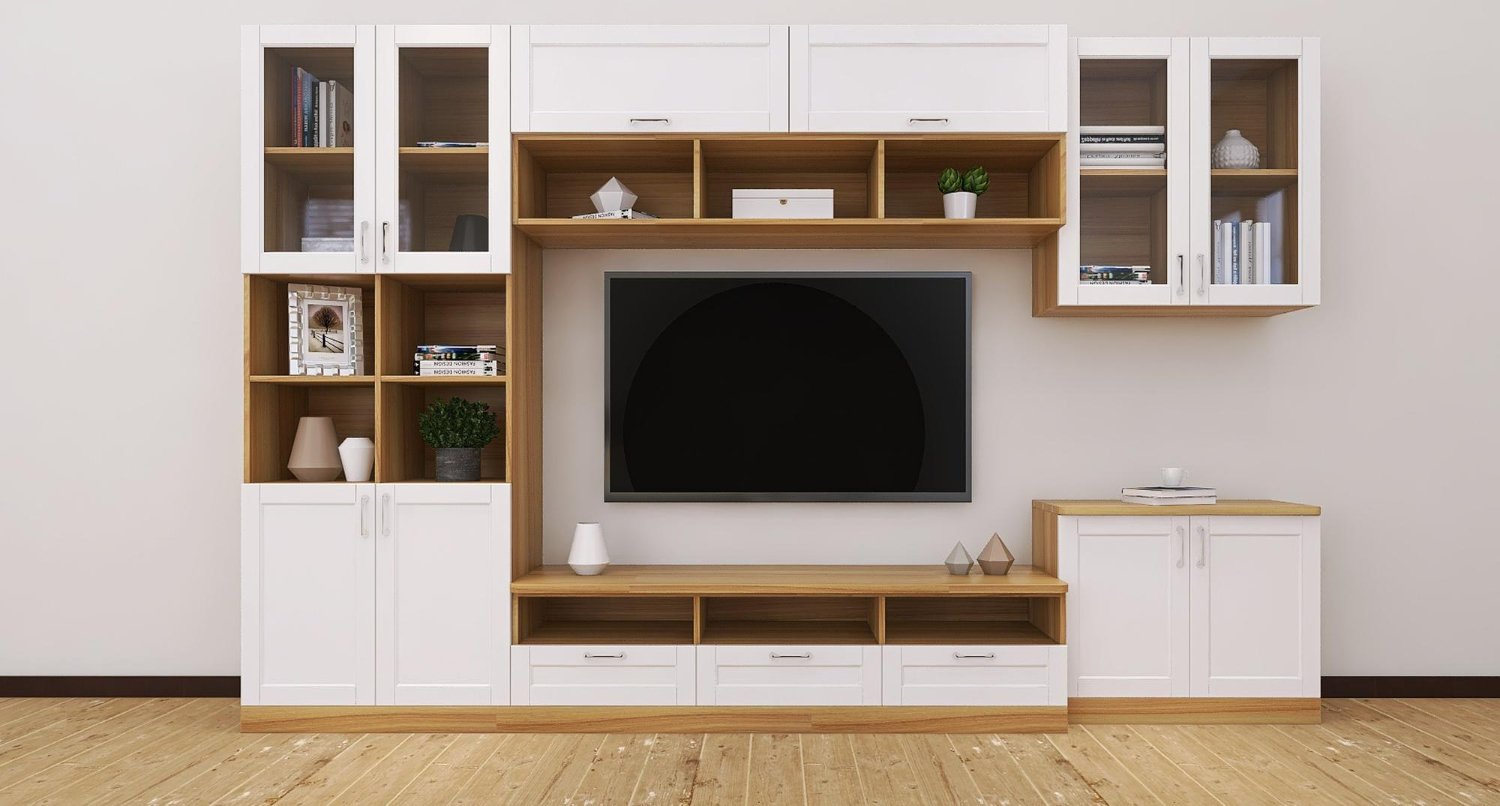 TV Unit with Display Shelves